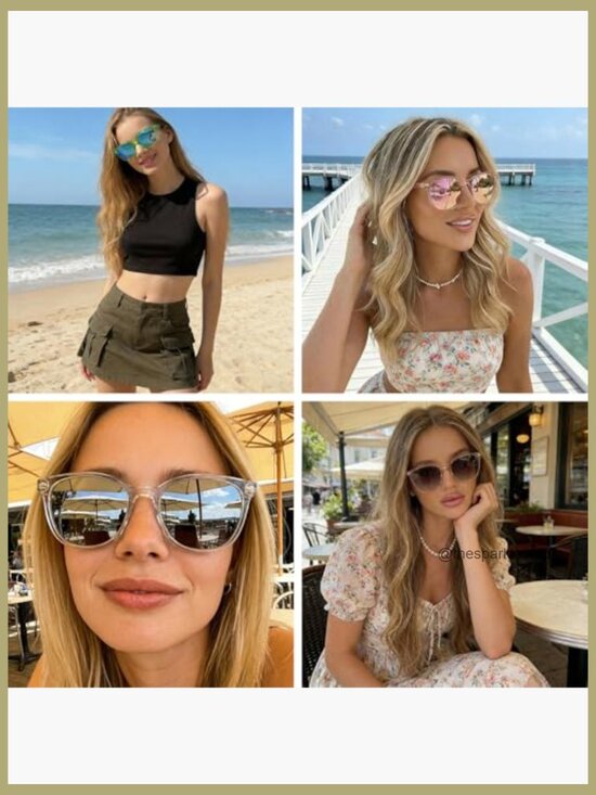 Polarized Square Mirrored Sunglasses with UV Protection main image 6